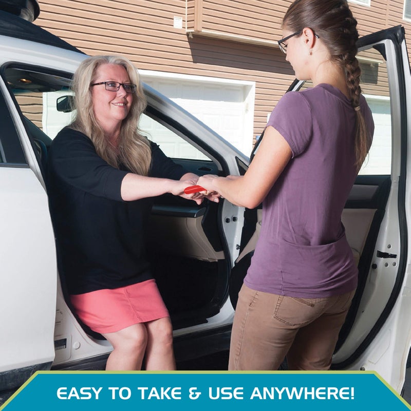 Stander Able Life Handy Handle, Lift Assist Device for Elderly and Disabled, Patient Standing Aid for Handicapped, Red with Rubber Grip - Image 5